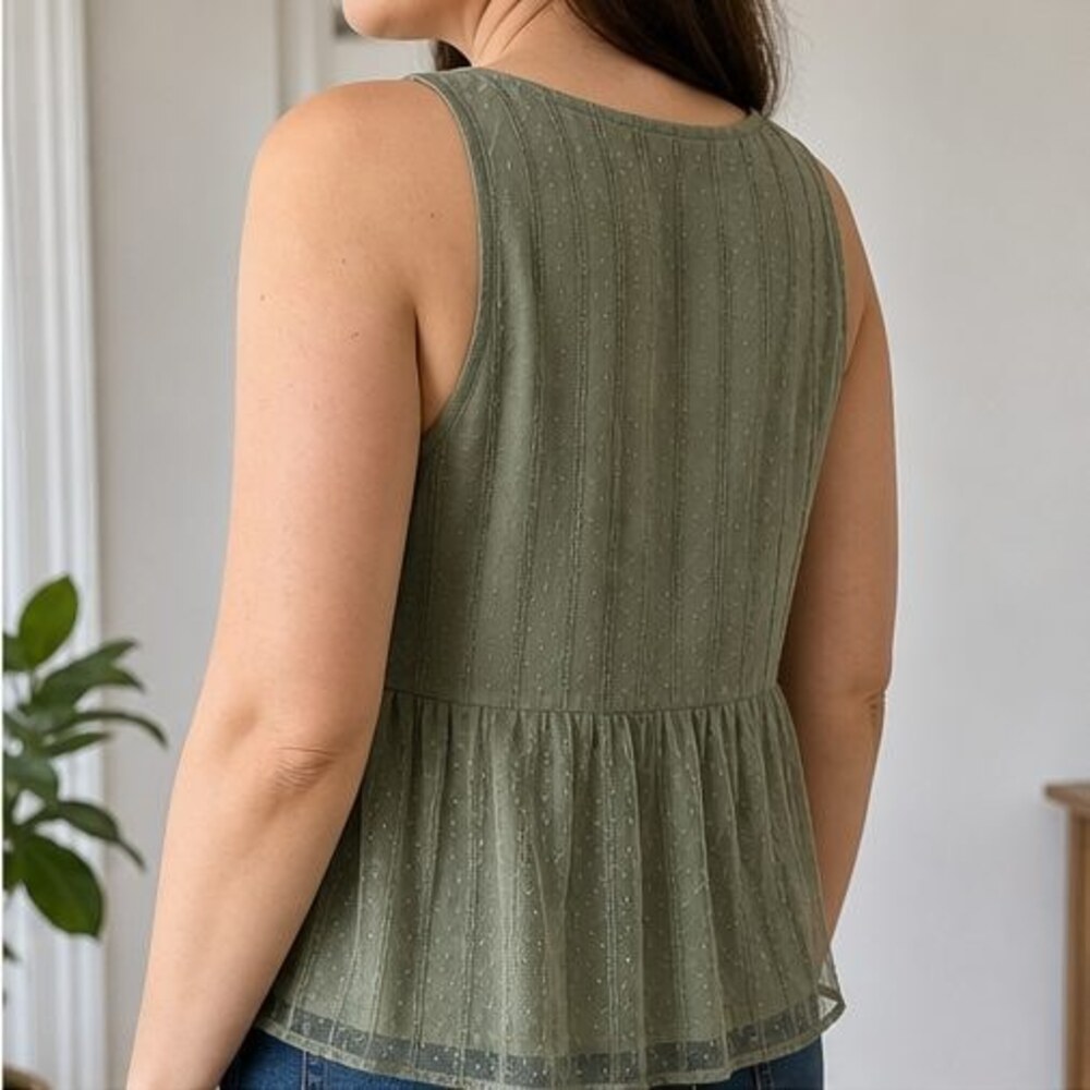 Sage Button Blouse - Picture 3 of 6